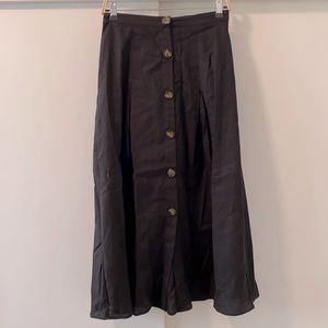 Cotton Linen Maxi Skirt